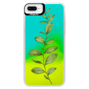 Neónové puzdro Blue iSaprio - Green Plant 01 - iPhone 8 Plus