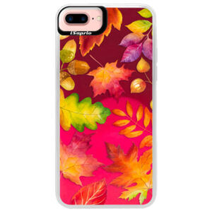 Neónové púzdro Pink iSaprio - Autumn Leaves 01 - iPhone 7 Plus