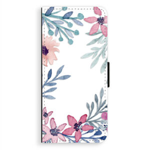 Flipové puzdro iSaprio - Leaves and Flowers - Samsung Galaxy A8 Plus
