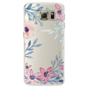 Silikónové puzdro iSaprio - Leaves and Flowers - Samsung Galaxy S6 Edge