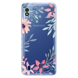 Odolné silikónové puzdro iSaprio - Leaves and Flowers - Samsung Galaxy A10