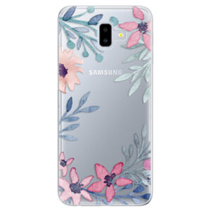 Odolné silikónové puzdro iSaprio - Leaves and Flowers - Samsung Galaxy J6+