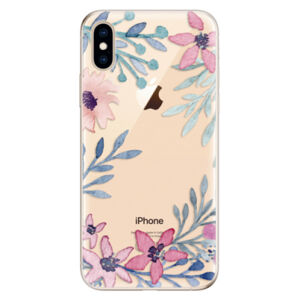 Odolné silikónové puzdro iSaprio - Leaves and Flowers - iPhone XS