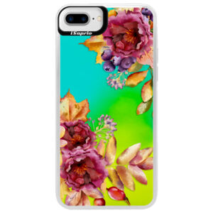 Neónové puzdro Blue iSaprio - Fall Flowers - iPhone 7 Plus