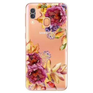 Odolné silikónové puzdro iSaprio - Fall Flowers - Samsung Galaxy A40