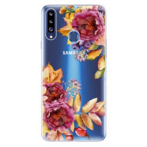 Odolné silikónové puzdro iSaprio - Fall Flowers - Samsung Galaxy A20s
