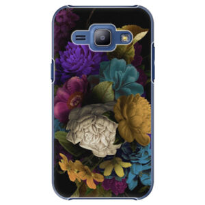 Plastové puzdro iSaprio - Dark Flowers - Samsung Galaxy J1