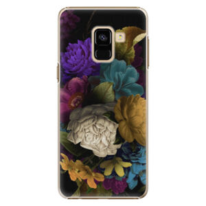 Plastové puzdro iSaprio - Dark Flowers - Samsung Galaxy A8 2018
