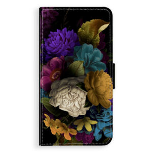 Flipové puzdro iSaprio - Dark Flowers - Sony Xperia XZ