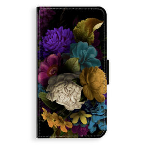 Flipové puzdro iSaprio - Dark Flowers - Huawei P10 Plus