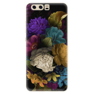 Silikónové puzdro iSaprio - Dark Flowers - Huawei P10