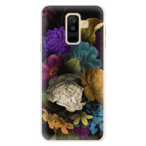 Silikónové puzdro iSaprio - Dark Flowers - Samsung Galaxy A6+