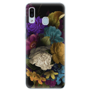 Plastové puzdro iSaprio - Dark Flowers - Samsung Galaxy A30