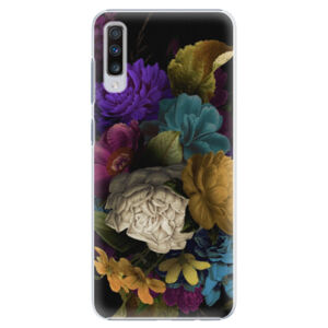 Plastové puzdro iSaprio - Dark Flowers - Samsung Galaxy A70