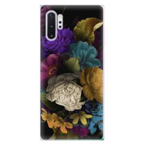 Odolné silikónové puzdro iSaprio - Dark Flowers - Samsung Galaxy Note 10+