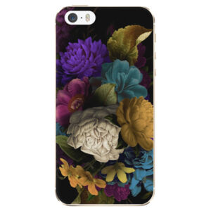 Odolné silikónové puzdro iSaprio - Dark Flowers - iPhone 5/5S/SE
