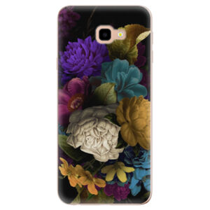 Odolné silikónové puzdro iSaprio - Dark Flowers - Samsung Galaxy J4+