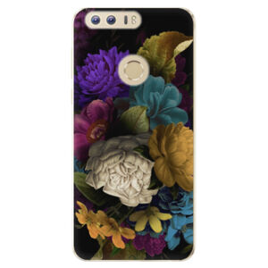 Odolné silikónové puzdro iSaprio - Dark Flowers - Huawei Honor 8