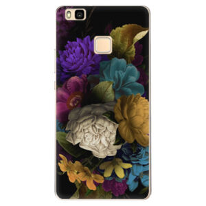 Odolné silikónové puzdro iSaprio - Dark Flowers - Huawei Ascend P9 Lite