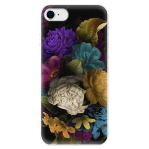 Odolné silikónové puzdro iSaprio - Dark Flowers - iPhone SE 2020