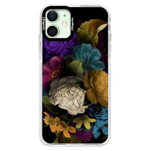 Silikónové puzdro Bumper iSaprio - Dark Flowers - iPhone 12
