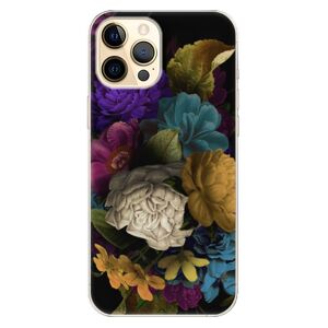 Odolné silikónové puzdro iSaprio - Dark Flowers - iPhone 12 Pro