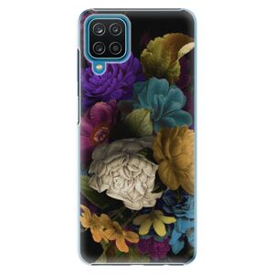 Plastové puzdro iSaprio - Dark Flowers - Samsung Galaxy A12