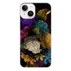 Odolné silikónové puzdro iSaprio - Dark Flowers - iPhone 15
