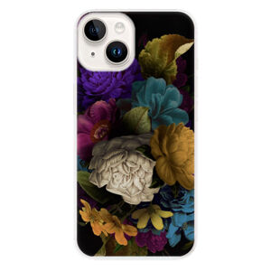 Odolné silikónové puzdro iSaprio - Dark Flowers - iPhone 15 Plus