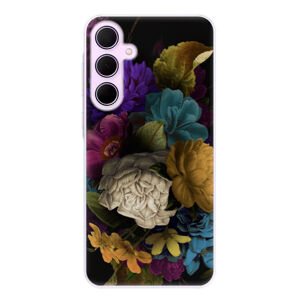 Odolné silikónové puzdro iSaprio - Dark Flowers - Samsung Galaxy A35 5G