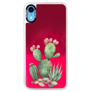 Neónové púzdro Pink iSaprio - Cacti 01 - iPhone XR