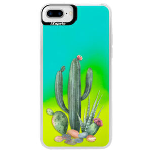 Neónové puzdro Blue iSaprio - Cacti 02 - iPhone 7 Plus
