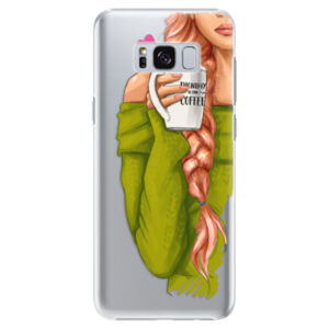Plastové puzdro iSaprio - My Coffe and Redhead Girl - Samsung Galaxy S8