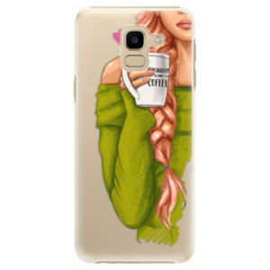 Plastové puzdro iSaprio - My Coffe and Redhead Girl - Samsung Galaxy J6