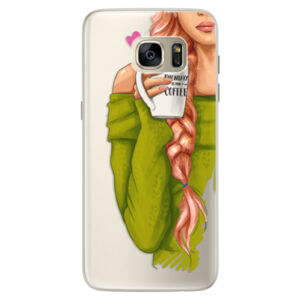 Silikónové puzdro iSaprio - My Coffe and Redhead Girl - Samsung Galaxy S7