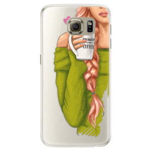 Silikónové puzdro iSaprio - My Coffe and Redhead Girl - Samsung Galaxy S6