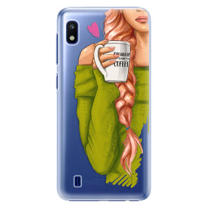 Plastové puzdro iSaprio - My Coffe and Redhead Girl - Samsung Galaxy A10