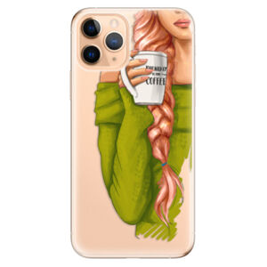 Odolné silikónové puzdro iSaprio - My Coffe and Redhead Girl - iPhone 11 Pro