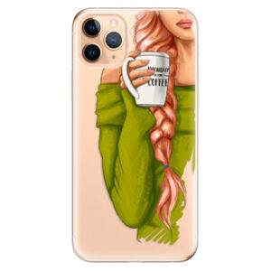Odolné silikónové puzdro iSaprio - My Coffe and Redhead Girl - iPhone 11 Pro Max