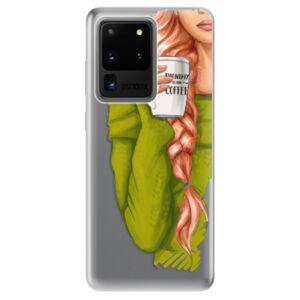 Odolné silikónové puzdro iSaprio - My Coffe and Redhead Girl - Samsung Galaxy S20 Ultra