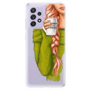 Odolné silikónové puzdro iSaprio - My Coffe and Redhead Girl - Samsung Galaxy A52/A52 5G