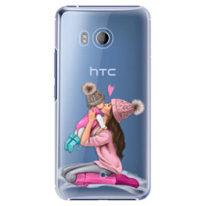Plastové puzdro iSaprio - Kissing Mom - Brunette and Girl - HTC U11