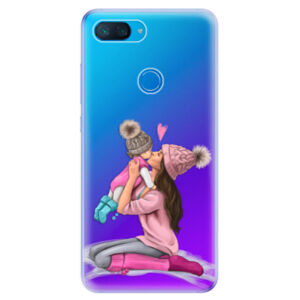 Odolné silikonové pouzdro iSaprio - Kissing Mom - Brunette and Girl - Xiaomi Mi 8 Lite