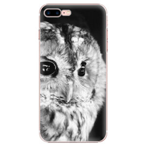 Plastové puzdro iSaprio - BW Owl - iPhone 7 Plus