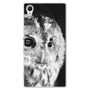 Plastové puzdro iSaprio - BW Owl - Sony Xperia Z1