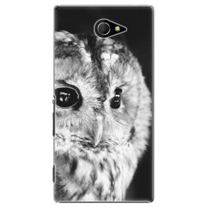 Plastové puzdro iSaprio - BW Owl - Sony Xperia M2