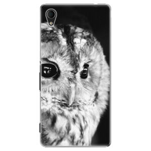 Plastové puzdro iSaprio - BW Owl - Sony Xperia M4
