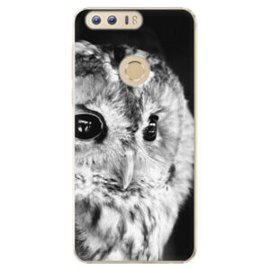Plastové puzdro iSaprio - BW Owl - Huawei Honor 8