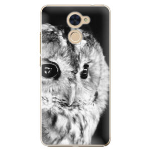 Plastové puzdro iSaprio - BW Owl - Huawei Y7 / Y7 Prime