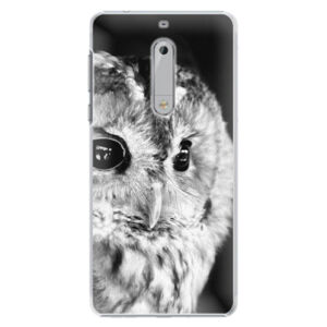 Plastové puzdro iSaprio - BW Owl - Nokia 5